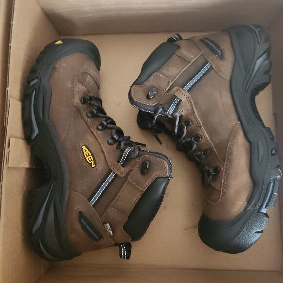 KEEN Utility Mens Work Boots, Bison/Ensign Blue, 9.5 Wide US - Picture 9 of 10